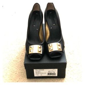 BCBG Max Azria Herise Black Open Toe Pump W10